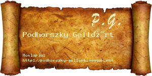 Podhorszky Gellért névjegykártya